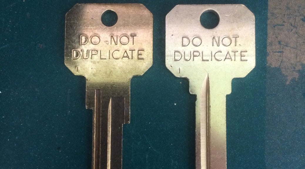 do not duplicate key